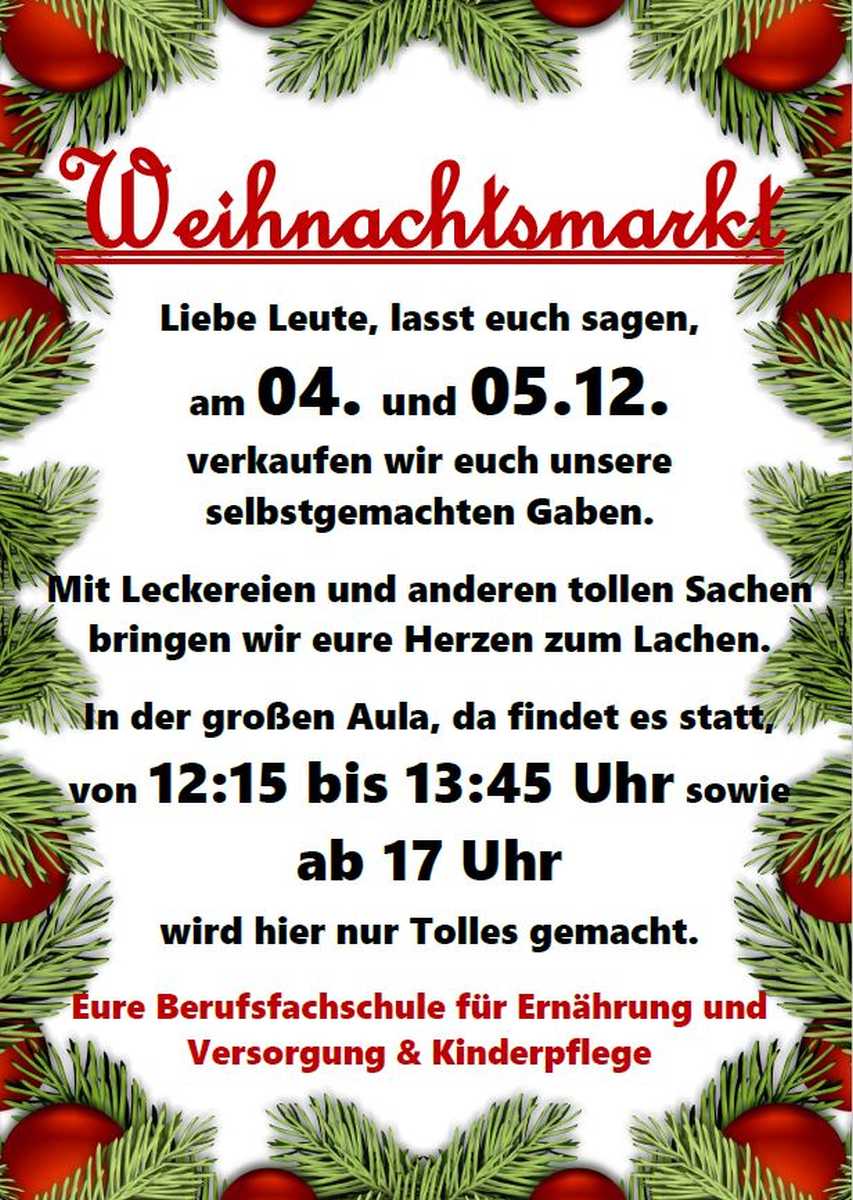 Weihnachtsmarkt Plakat 1200px