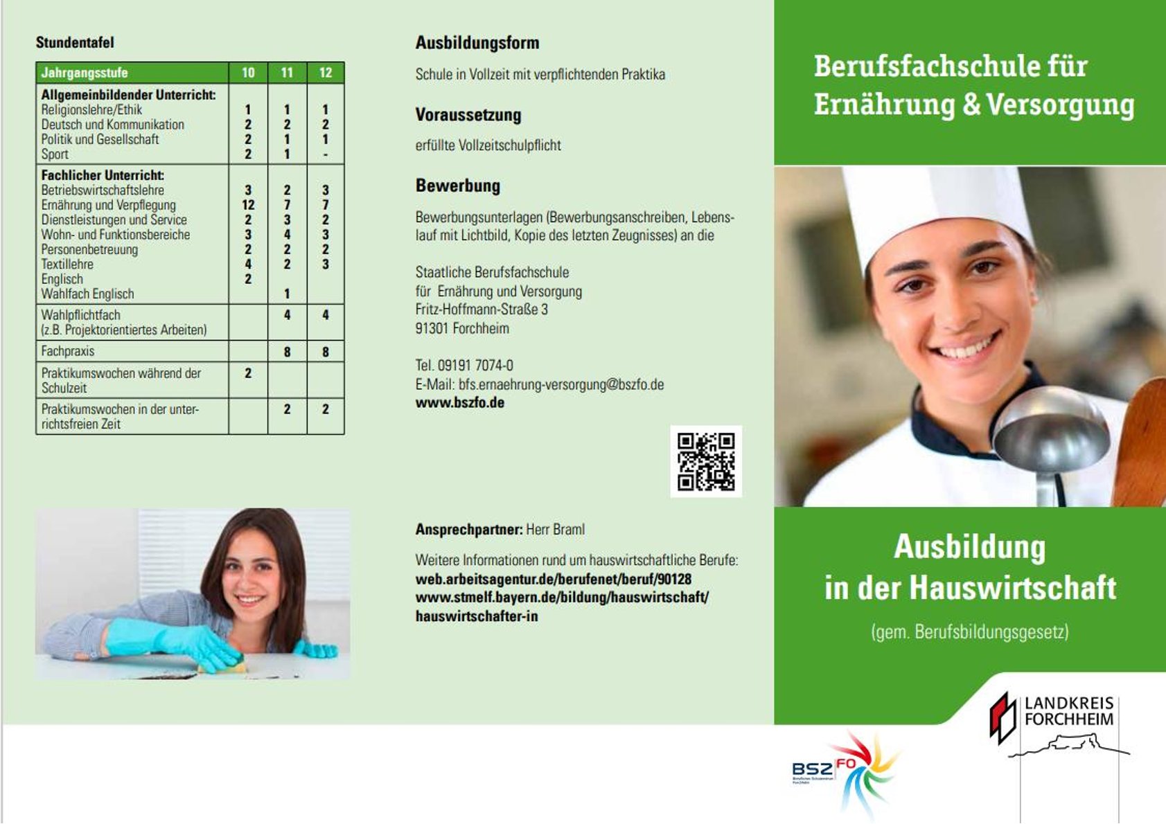 Flyer mit Anmeldungsinformationen