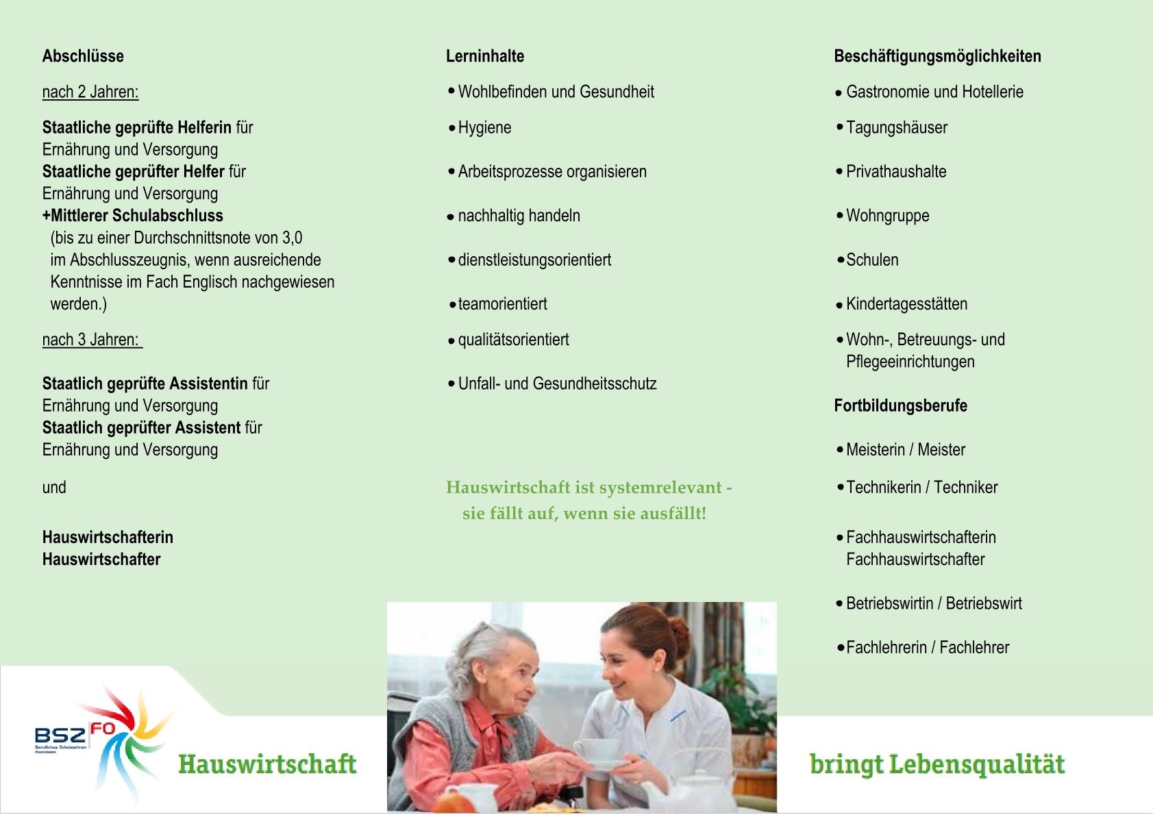 Flyer mit Anmeldungsinformationen